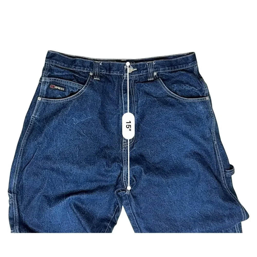 Brooklyn‎ Xpress Vintage Carpenter Blue Jeans 40 Baggy Hip Hop Y2k Hipster